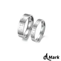 在飛比找momo購物網優惠-【A MARK】其實更愛你簡約英文刻字造型鈦鋼戒指