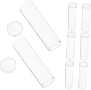 KICHOUSE 8pcs Coin Tubes: Transparent Coin Tubes for Storage and Display - Plastic Quarter Holders with Caps for Collectors - Quarters Protection and Organization