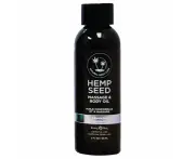 Earthly Body Hemp Seed Massage & Body Oil Exquisite Blend For Sensual Relaxation Vegan, Natural Ingredients, Non Greasy Formula Almond, Hemp, Apricot