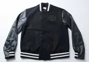 Spiritual Gangster Women's Peace Star Snap Front Varsity Jacket LB3 Black Small