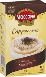 Moccona Cappuccino - 50 Individuals Sachets (5 x 10 Pack)