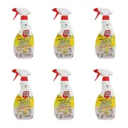 6x White King All Purpose Kitchen/Bathroom Bleach Spray Cleaner 500ml Lemon