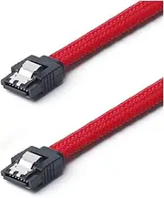 1pcs/3pcs 50cm Sata3 7pin Data Cables 6gb/s Ssd Cable HDD Hard Disk Drive Cord Line with Nylon Braid Red Color Sleeved(1m 1PCS,3)