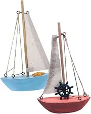 HAMPPLIES Pcs Mediterranean Sailboat Models Lightweight Decorative Sailing Ship for Home Office
