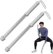 Ropes for Working Out | Spring Resistance Cords | 2X Training Rod Replacement Spring Strength Lightweight Muscle Building Tool for Gym Beginners Workouts Home Outdoor