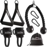 Ankle Strap for Cable Machine,Tricep Rope,Gym Handles,V Bar Cable Machine Attach