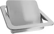 BESTOYARD Trash can Recessed Trash Bin Lid Recessed Counter Top Cover Recessed Trash Bin Cover Trash Bin Lid Cover Swinging Trash Lid for Tabletop Tooling Clamshell 430 Stainless Steel Notch