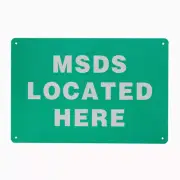 2x Warning Notice Sign MSDS LOCATED HERE 200x300mm Metal WorkShop Safety Caution