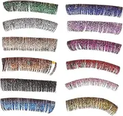 DRESSOOS 6 Pairs Glitter Colored Lash Extensions of Fake Eyelashes for Eye Makeup DIY Supplies Comfortable Flexible for Halloween Costume Parties Random Color