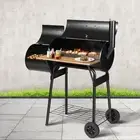 BBQ Grill 2-In-1 Offset Charcoal Smoker Outdoor Cooking Grill Smoker Combo FFSET