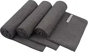 SUNLAND 3 Pack Microfiber Sports Workout Towels Fast Drying Fitness Sweat Towels for Men & Women Lightweight Multi-Purpose Gym Exercise Towel 16Inch x 32Inch Grey