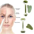 Double Head Facial Massage Roller Jade Stone Face Lifting Neck Body Ki