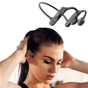 Bone Conduction Headphones Wireless Bluetooth 5.0 Sweatproof Sport Earphone-Black