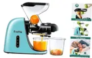 Masticating Slow Juicers, Wide Feeding Chute Cold Press Juicer, BPA Light blue