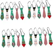 HOODANCOS 4sets Christmas Tie Boys Christmas Bow Tie Christmas Neckties Christmas Party Decor Christmas Party Tie Boy Funny Holiday Neckties Snowflake Ties for Men Glitter Paper 5pcs*4