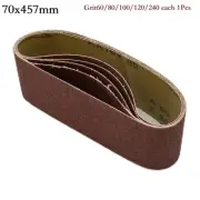 240 Machine 120 5pcs Mixed Sanding Kit 80 Belts 60 75x457mm Sander Power Tool