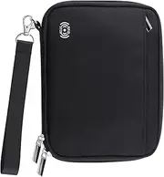 [WALNEW] Travel Wallet and Passport Holder, Family Passport Holder for 4 Women Men, RFID Blocking Travel Document Organizer Bag Pouch, Card Case Cover with Wrist Strap, Black