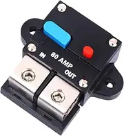 PAMINGONO 80a Car Circuit Breaker Self-recovery Fuse Easy Manual Reset Wall or Panel Mount Dc System Safety