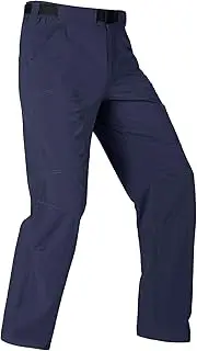 [FREE SOLDIER] Men's Outdoor Cargo Hiking Pants with Belt Lightweight Waterproof Quick Dry Tactical Pants Nylon Spandex (32W/30L Navy)