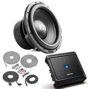 Alpine MRV-M500 Monoblock Amplifier + NVX 10" Car Subwoofer + 4 Gauge Amp Kit