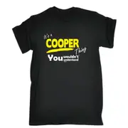 Cooper V1 Surname Thing - Mens Funny Novelty T-Shirt Tshirts BLACK T Shirt