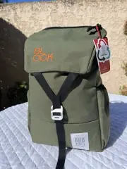 TOPO DESIGNS Y-pack DAYPACK Nylon BACKPACK BAG Army Green Top Flap Company Logo