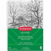 NEW Derwent Academy Visual Art Diary Book Journal Portrait 80 Pages A4