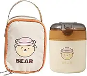 Stainless Steel Soup Container with Insulated Bag, Kids Thermal Food Jar with Leakproof Lid, Portable Breakfast Cup for Adults Including Tableware, School Travel, 4.33x4.33x5.12 in