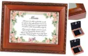 Mom I Think of Love Woodgrain Inspirational Traditional Music Box Plays How
