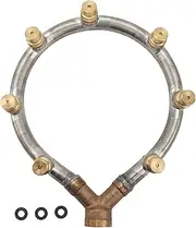 LeoLeoii Hose Nozzle,Garden Sprayer,Multifunctional Annular Nozzle Rotating Atomizing Ring Design Copper Stainless Steel for Garden Agricultural Irrigation
