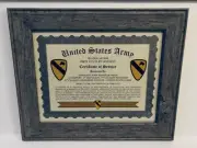 1ST CAVALRY DIVISION CERTIFICATE OF SERVICE / With FREE PRINTING