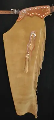 Custom Made Leather Chaps/New Rough Out Shotgun Chaps/Made In USA
