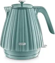 [De'Longhi] Ballerina Electric Kettle, 360° Swivel Base, Water Level Indicator, Cord Storage, KBD3001.GR, 3000 W, UK PLUG, Green