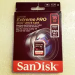 EXTREME PRO SDHC UHS-II CARD 16GB