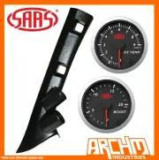 SAAS Pillar Pod 0-20 Boost 0-900 Exhaust Temp Gauges Mitsubishi Triton MQ 2015-