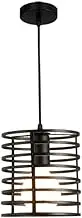 Single Head Iron Small Hanging Light, Vintage E27 Chandelier, Ceiling Pendant Lamp, Hollow Metal Lampshade, Bedside Hallway Decoration Lighting Fixture