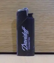 DAVIDOFF CIGARETTES LIMITED EDITION MINI BLACK METAL LIGHTER CASE WITH LIGHTER