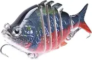 1 Pcs Swimbait Fishing Lures Lifelike Tilapia Hard Bait 63mm 9.3g Lure with Treble Hook Multi Jointed Lures for Bass Fishing Tackle