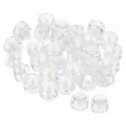 Cord Locks, 100 Pack Round Spring Toggle Stopper, Clear