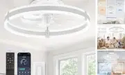 Ceiling Fans with Lights and Remote, 19.7'' Low Profile Ceiling Fan, 3000