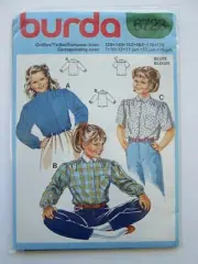 NEW Vintage BURDA Sewing Pattern Shirt Western Snaps Blouse Junior's 80's 6723