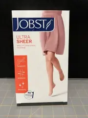 Jobst Women Ultra Sheer Natural Compression Open Toe Large Knee OT 15-20