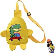 Toddler Sling Bag - Cute Cartoon Bag, Lovely Dinosaur Chest Bag | Cute Cartoon Baby Carrier, Unisex Outdoor Travel Backpack For Kids Boys Girls