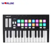 WORLDE ORCA mini25 Portable 25-Key USB MIDI Keyboard Controller 16 RGB