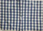 Flannel Back Vinyl Tablecloth,52"x104"Oblong,BLUE & WHITE CHECKERED DESIGN #3,HP