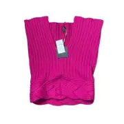 Cynthia Rowley The Cowl Scarf One Size Pink Womens Cable Knit