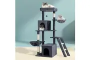i.Pet Cat Tree 138cm Tower Scratching Post Scratcher Trees Condo House Grey