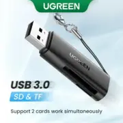 UGREEN Card Reader USB 3.0 to SD Micro SD TF Memory Card Adapter for PC Laptop