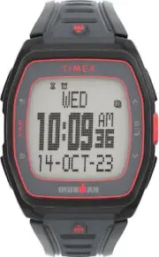 Timex TW5M62600 Men's Digital Ironman T300 42mm Gray Silicone Strap Watch