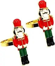 COOLHIYA 2pcs Nutcracker Shape Napkin Elegant Napkin Holders for Dining Table Decor and Creative Tabletop Decoration for Christmas Weddings and Special Occasions